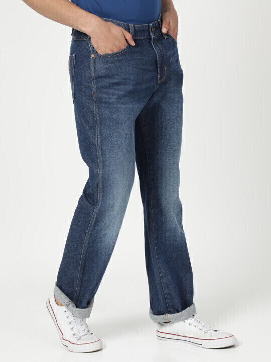 Buy Men Blue Jacksville Slim Fit Mid Rise Light Fade Jeans