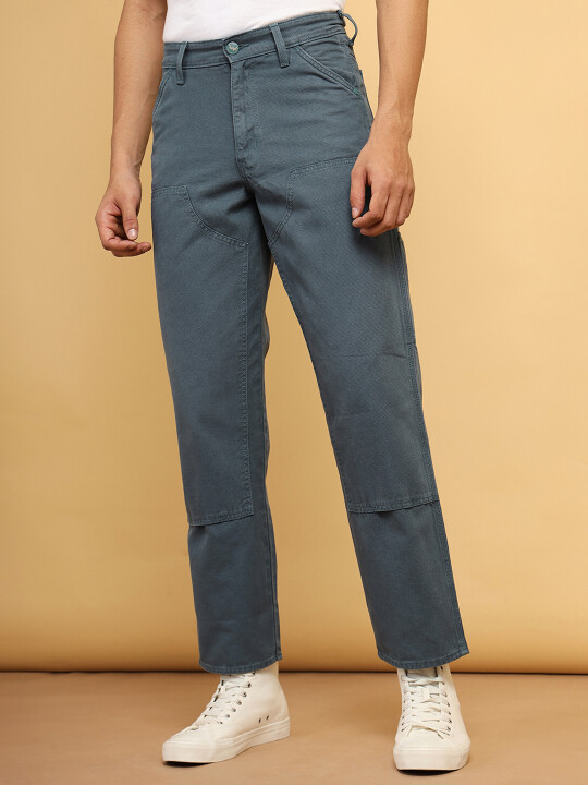 Buy Men Green Carpenter Relaxed Straight Fit Jeans | Wrangler