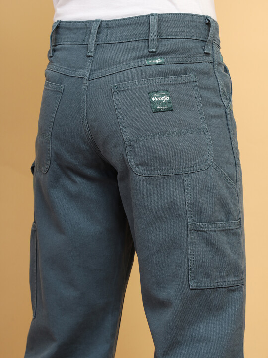 Buy Men Green Carpenter Relaxed Straight Fit Jeans | Wrangler