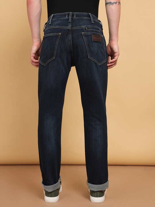 Buy Wrangler Men Blue Millard Straight Fit Mid Rise Jeans