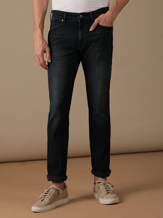 blue bi-color spiral jeans | MUGLER Official Website – Mugler