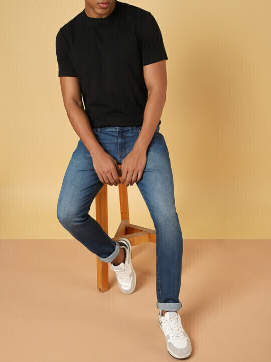 Buy Men Blue Vegas Skinny Fit Low Rise No Fade Jeans | Wrangler