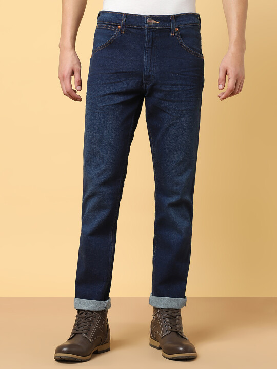 Buy Men Blue 11MWZ Regular Fit Mid Rise No Fade Jeans | Wrangler
