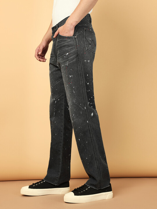 Wrangler Men's Loose Black Authentic Jeans (Loose)