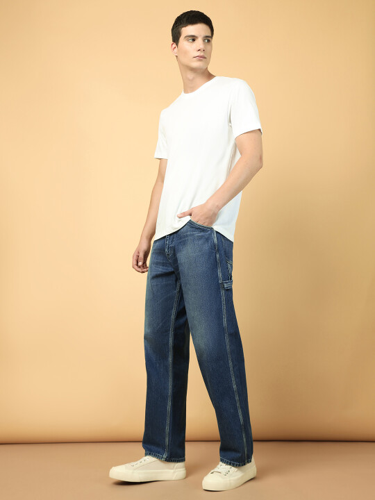 Buy Men Blue Carpenter Pant Loose Fit High Rise Jeans | Wrangler