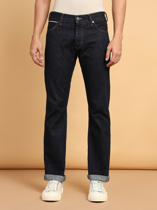 Buy Men Blue Millard Straight Fit Mid Rise No Fade Jeans