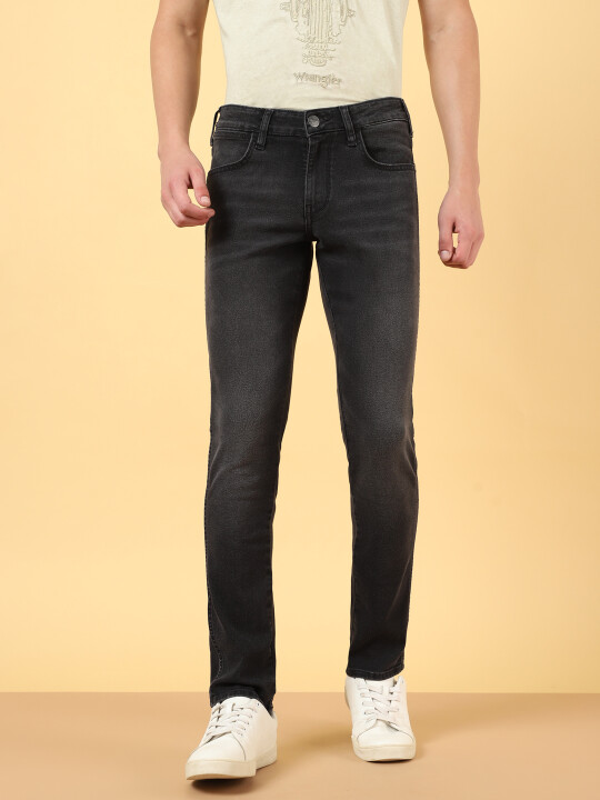 Buy Men Black Skanders Slim Fit Low Rise No Fade Jeans | Wrangler  