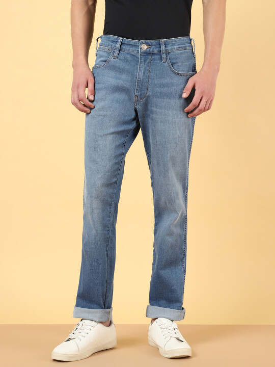 Buy Wrangler Men Blue Millard Straight Fit Mid Rise Jeans