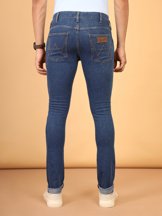 Buy Men Blue Vegas Skinny Fit Low Rise No Fade Jeans Wrangler