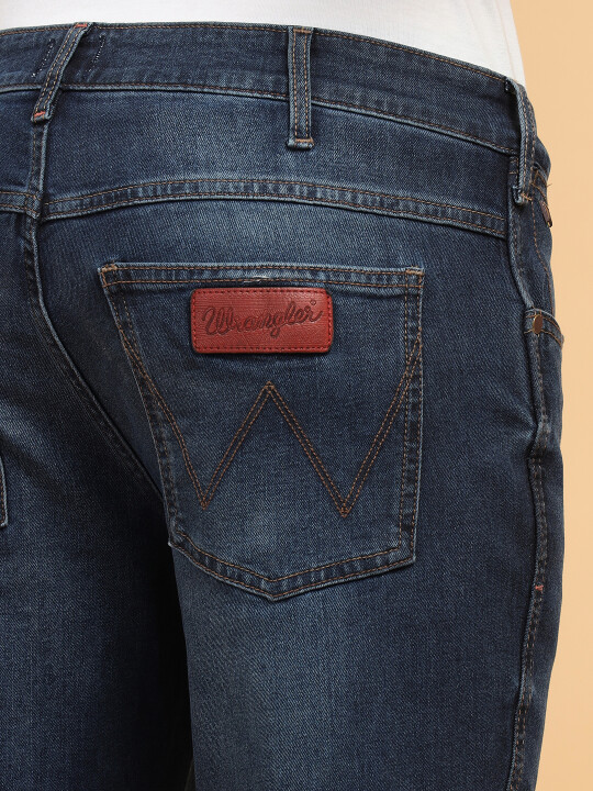 Buy Men Blue Millard Regular Fit Mid Rise No Fade Jeans | Wrangler