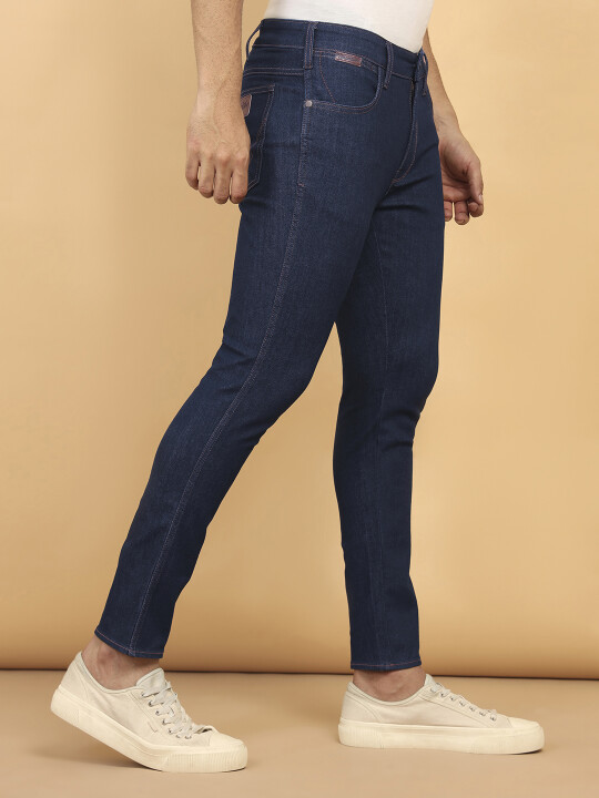 Buy Men Blue Bostin Slim Fit Mid Rise No Fade Jeans Wrangler