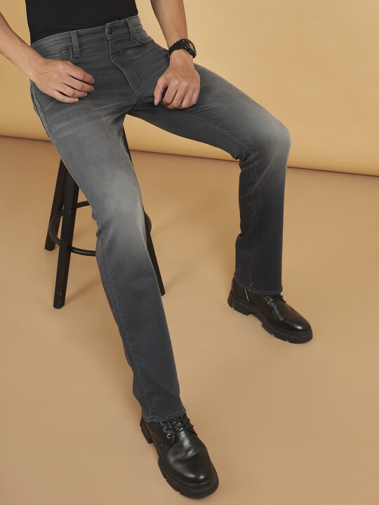 Dark Gray Jeans Brown Shoes Loafers And Black Jeans Shirt Brown