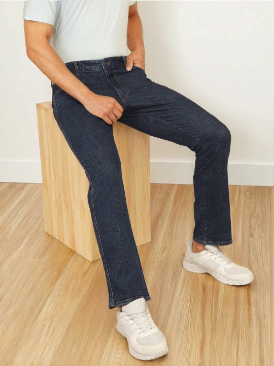 Buy Wrangler Men Blue Millard Straight Fit Mid Rise Jeans