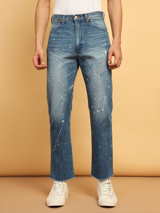 Buy Men Blue Loose Fit High Rise No Fade Jeans Wrangler® India