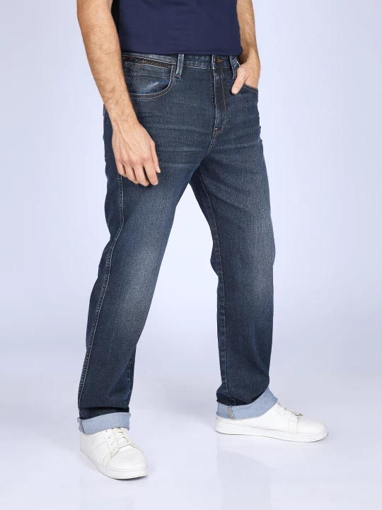Buy Wrangler Men Blue 13MWZ Comfort Fit Mid Rise Jeans | Wrangler