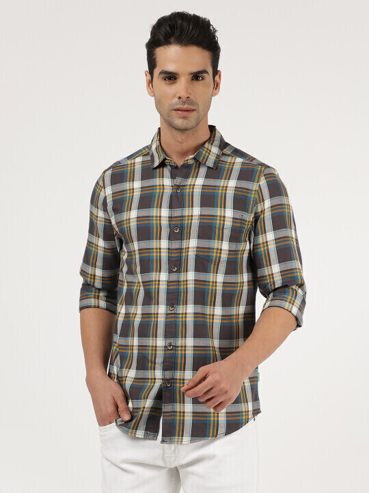 Buy Wrangler Men Checked Grey Shirt (Slim) | Wrangler® India Official  Online Store