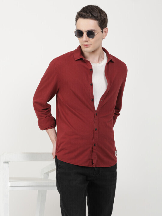 Buy Men Solid Grey Regular Fit Shirt | Wrangler® India Official