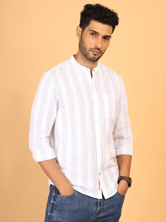 Buy Men Checkered Blue Regular Fit Shirt | Wrangler® India
