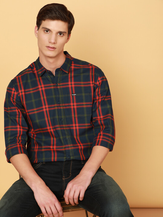 Buy Men Solid Grey Regular Fit Shirt | Wrangler® India Official