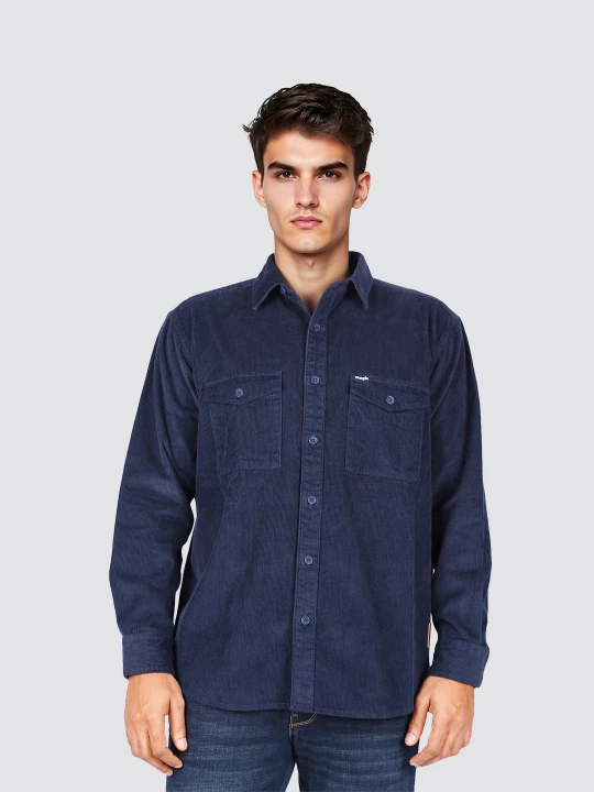 Buy Wrangler Men Solid Blue Relaxed Fit Shirt Wrangler® India