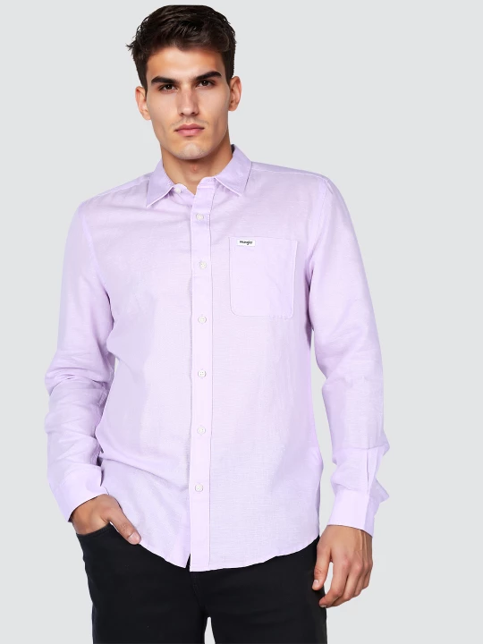 Buy Men Checkered Blue Regular Fit Shirt | Wrangler® India