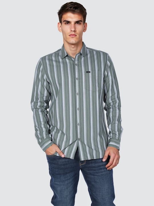 Buy Men Striped Blue Regular Fit Shirt | Wrangler® India Official