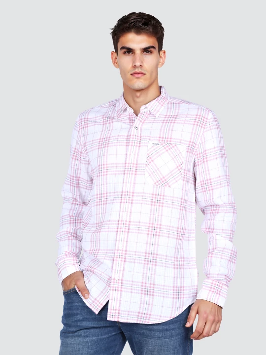 Buy Wrangler Men Striped White Regular Fit Shirt | Wrangler® India