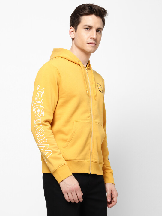 Buy Wrangler Men's Printed Yellow Sweatshirt (Regular) Wrangler
