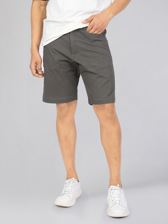 Regular Fit Grey Sweat Shorts For Men Wrangler Men's Grey Shorts - Main Image