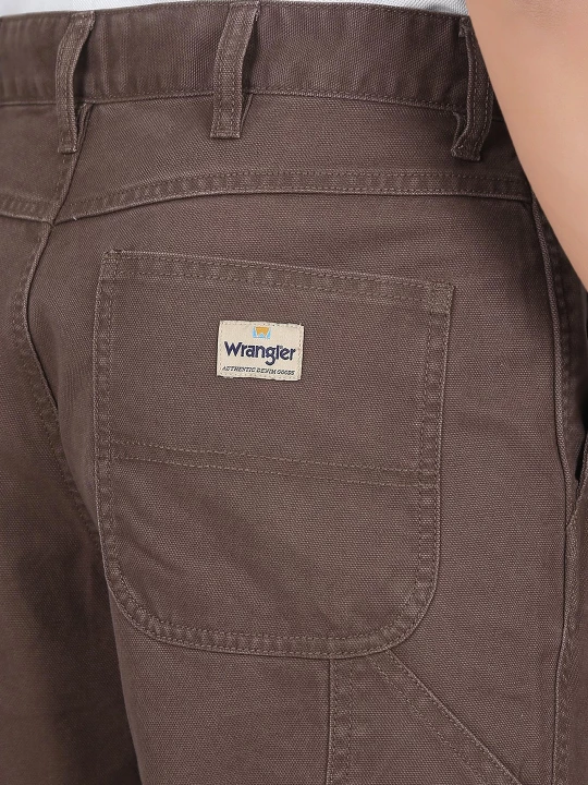 Buy Wrangler Men Brown Mid Rise Carpenter Fit Trousers Wrangler