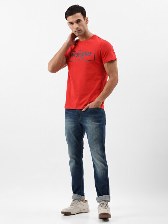 専用です✩.*˚ Buy Wrangler Men Graphic Red Crew Neck Regular Fit Tshirt