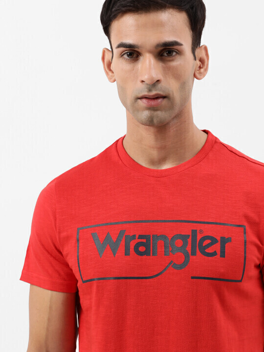 専用です✩.*˚ Buy Wrangler Men Graphic Red Crew Neck Regular Fit Tshirt