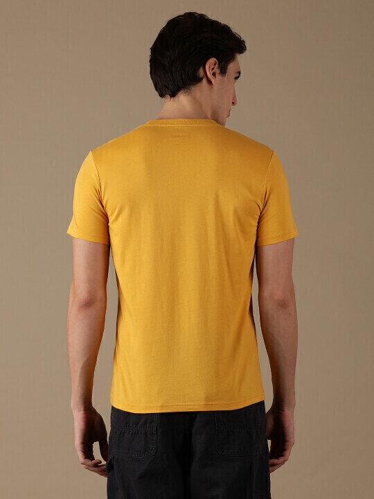 Buy Wrangler Men Graphic Print Yellow Crew Neck Tshirt | Wrangler