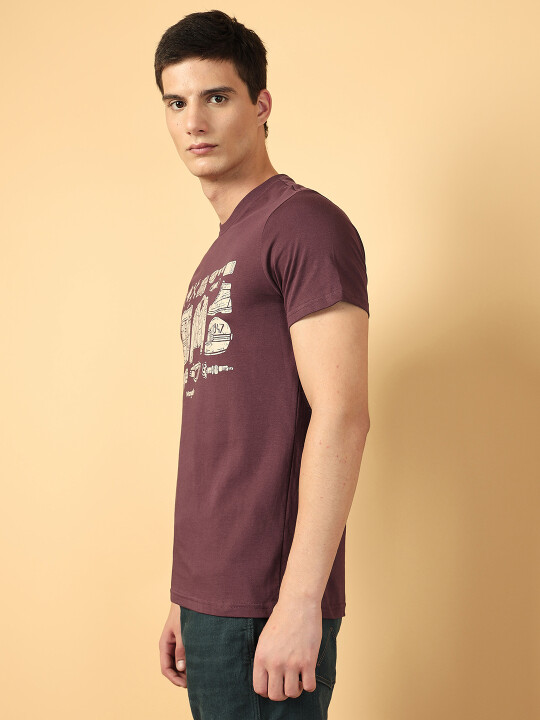 Buy Wrangler Men Graphic Print Red Crew Neck Tshirt | Wrangler