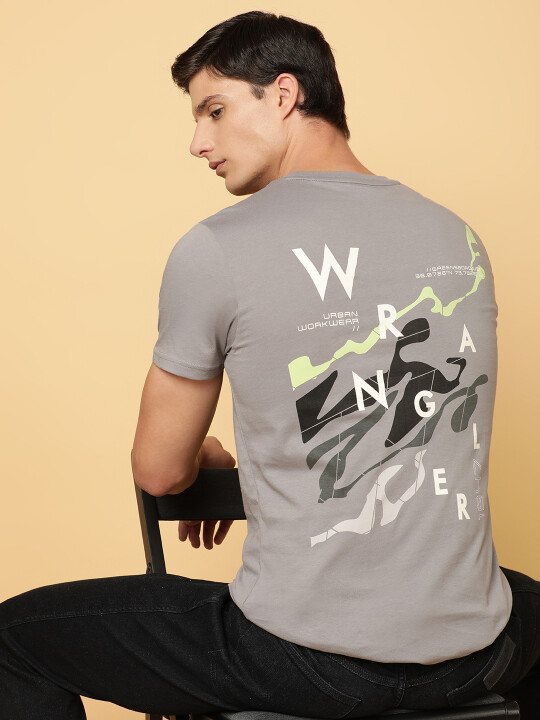 Buy Wrangler Men Graphic Print Green Crew Neck Tshirt | Wrangler