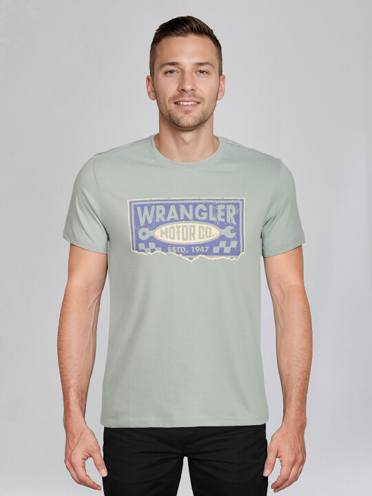 Buy Men Graphic Print Green Crew Neck Regular Fit Tshirt