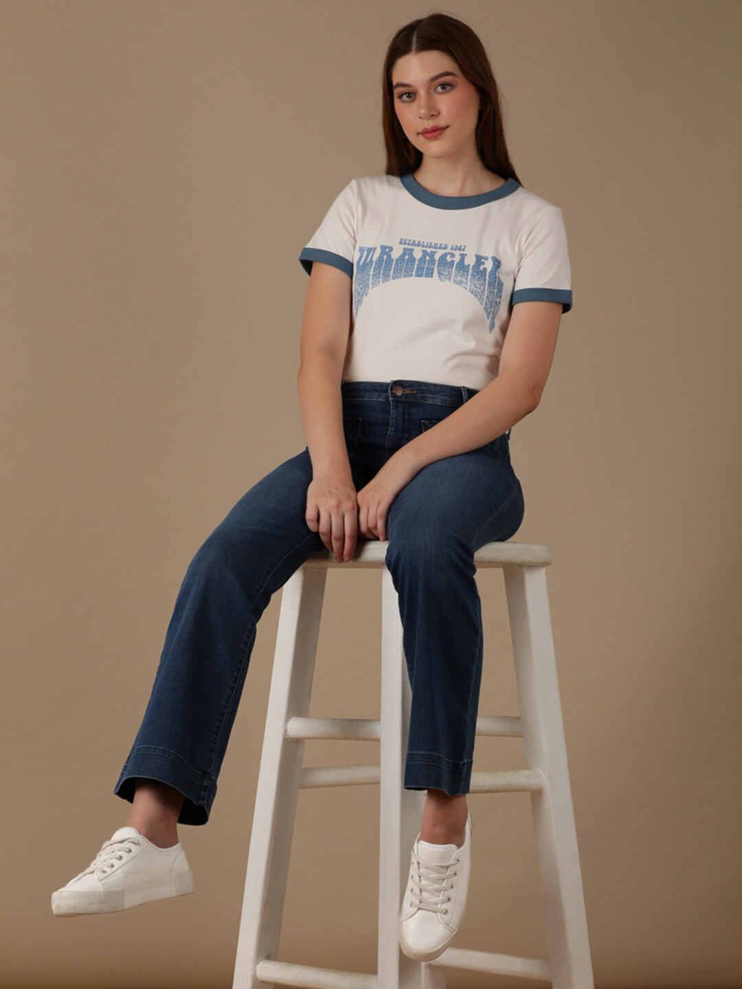 Wrangler Women's  Blue Body Bespoke  Jeans (Flared)