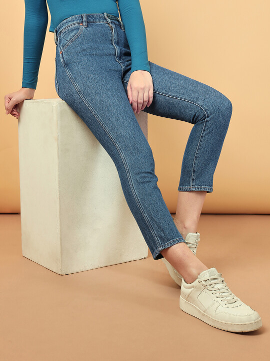 Wrangler Women's High Rise Blue Heritage Jeans (Slim)