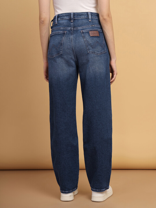 mi　house on the hill parent pants Buy Women Blue Mom-Straight Straight Fit High Rise Jeans