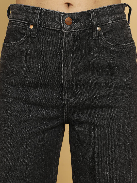 Buy Women Black HighRiseWorldwide Wide Leg Fit Jeans Buy Women Black HighRiseWorldwide Wide Leg Fit Jeans