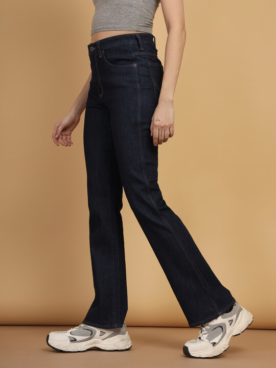 Buy Women Blue Bootcut Slim Boot Cut Fit High Rise Jeans