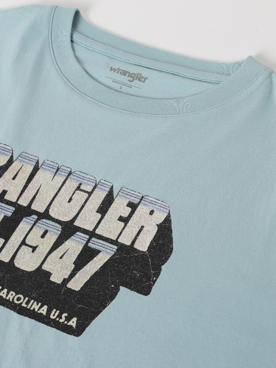 Buy Women Graphic Blue Crew Neck Boxy Fit Tshirt | Wrangler Buy Women Graphic Blue Crew Neck Boxy Fit Tshirt | Wrangler