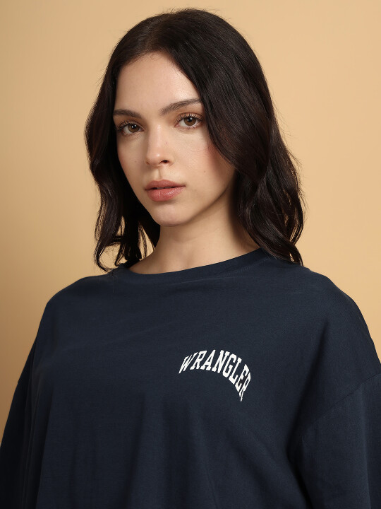 Wrangler Boxy Tee: Maglietta Donna In Cotone 100%, Taglio Squadrato E Corto, Bianca Con Logo Vintage